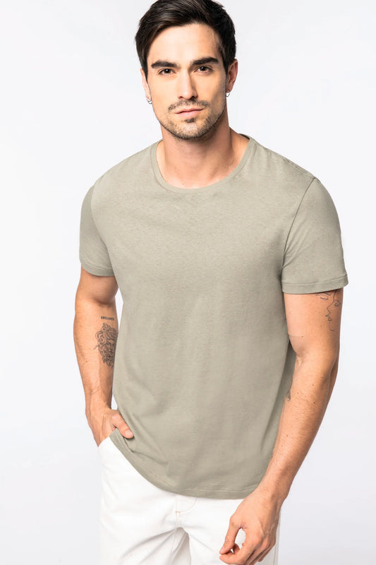 Camiseta Estepona Green Algodón Organico + Lino